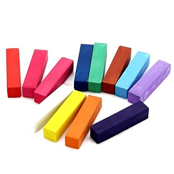 Amazon Com Non Toxic 12 Colors Short Hair Chalk Dye Soft Pastels