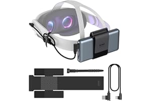 KIWI design 3 in 1 Battery Strap Compatible with Quest 2/Quest/HTC Vive Deluxe Audio Strap Accessories