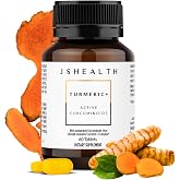 JSHealth Turmeric Curcumin Supplement with C3 Complex. 500mg Curcuminoids for Joint Support and Wellness. No Black Pepper Needed. By Nutritionist Jessica Sepel (60 Tablets)
