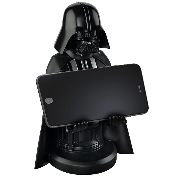 EXQUISITE GAMING: STAR WARS: DARTH VADER – ORIGINAL MOBILE PHONE & GAMING CONTROLLER HOLDER, DEVICE STAND, CABLE GUYS, LICENSED FIGURE (MULTI-COLORED)
