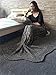 CZL Knitted Mermaid Tail Blankets for Adults Teens Sleeping Bags Crochet Blanket Super Soft Sleeping Blankets (71