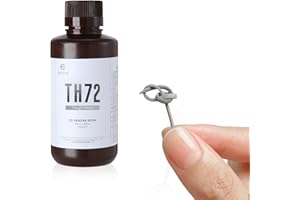 RI RESIONE RESIONE 3D Printer Resin, TH72 Flexible Tough Resin with Long-Lasting Toughness and High Elongation, 3D Printing Impact Resistant for Figurines (Medium Grey 500g)