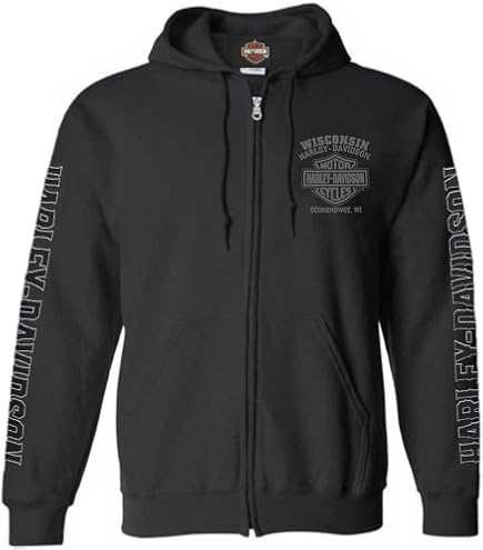 Amazon.com: Harley-Davidson Men's Screamin' Eagle Zip-Up Hoodie
