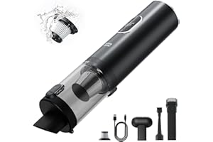 Minthouz Car Vacuum Portable Cordless, 16000 Pa Super Suction Car Vacuum Cleaner and Air Duster 2 in 1, Multi-Functional Handheld Vacuum Cordless with LED Display for Car Home Office Keyboard