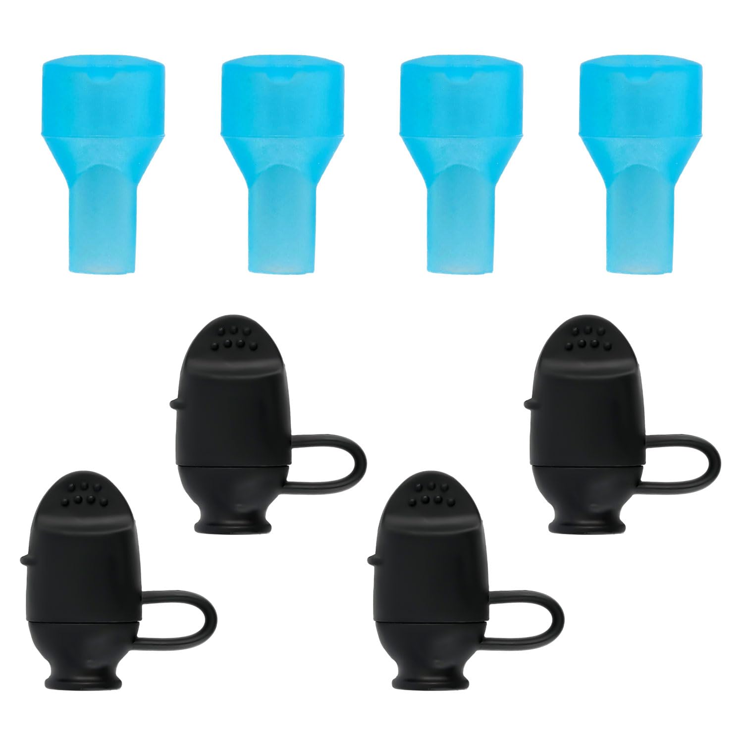BOXOB 8pcs Bite Valve Replacement for Camelbak, Mouthpiece Replacement Bladder Replacement Parts Bite Valve Accessories Replacement Compatible with Camelbak (Black)