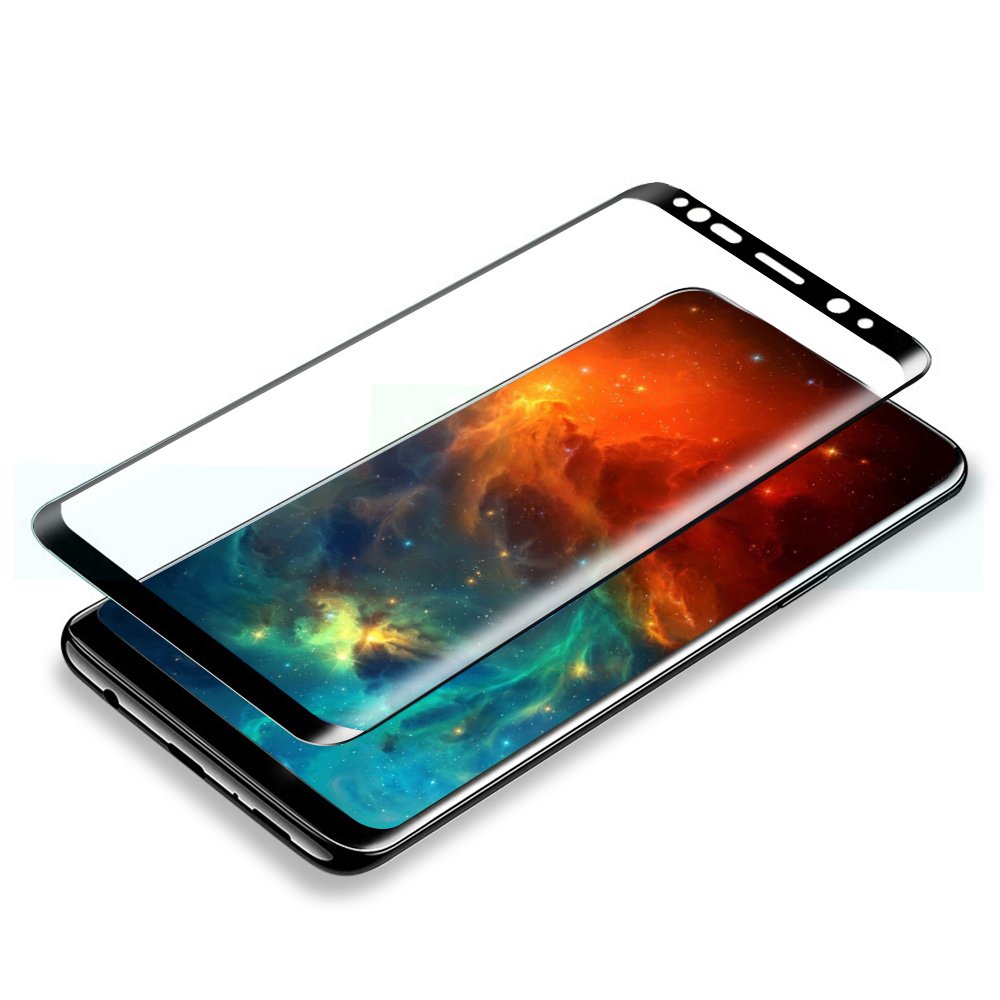 Panzerglas Schutzfolie für Samsung Galaxy S9 Vollständige Abdeckung Displayschutzfolie 3D Anti-Kratzer Samsung S9 Gehärtetem Glas 9H Kristall-Klar Schutzfolie für Galaxy S9 (2 Stück, Schwarz)