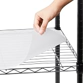 Sliner 8 Pack 18 x 48 Inch Plastic Shelf Liners for Wire Shelving | Clear Waterproof Wire Rack Covers for Pantry Kitchen Cabinets Laundry Garage, Wire Shelving Accessories