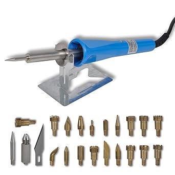 vidaXL Brandmal Set Brandmalkolben Brennkolben Brennstempel Holz-Brennkolben