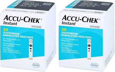 Accu-Chek Instant Blood Glucose Test Strips 100 Count for Accurate Readings
