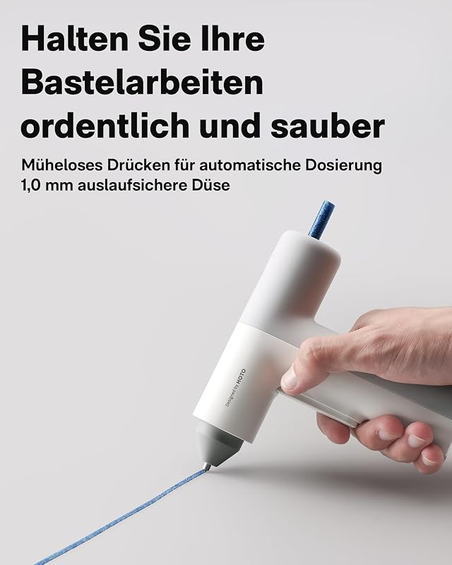 Akku Heißklebepistole Pro, 40 Heißklebesticks Klebepistole, USB-C