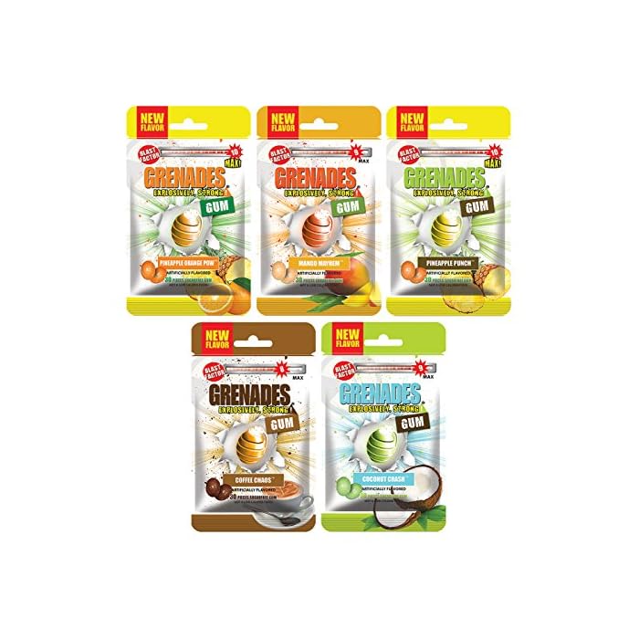 Buy Grenades Explosively Strong SugarFree Gum Intense Minty Blast