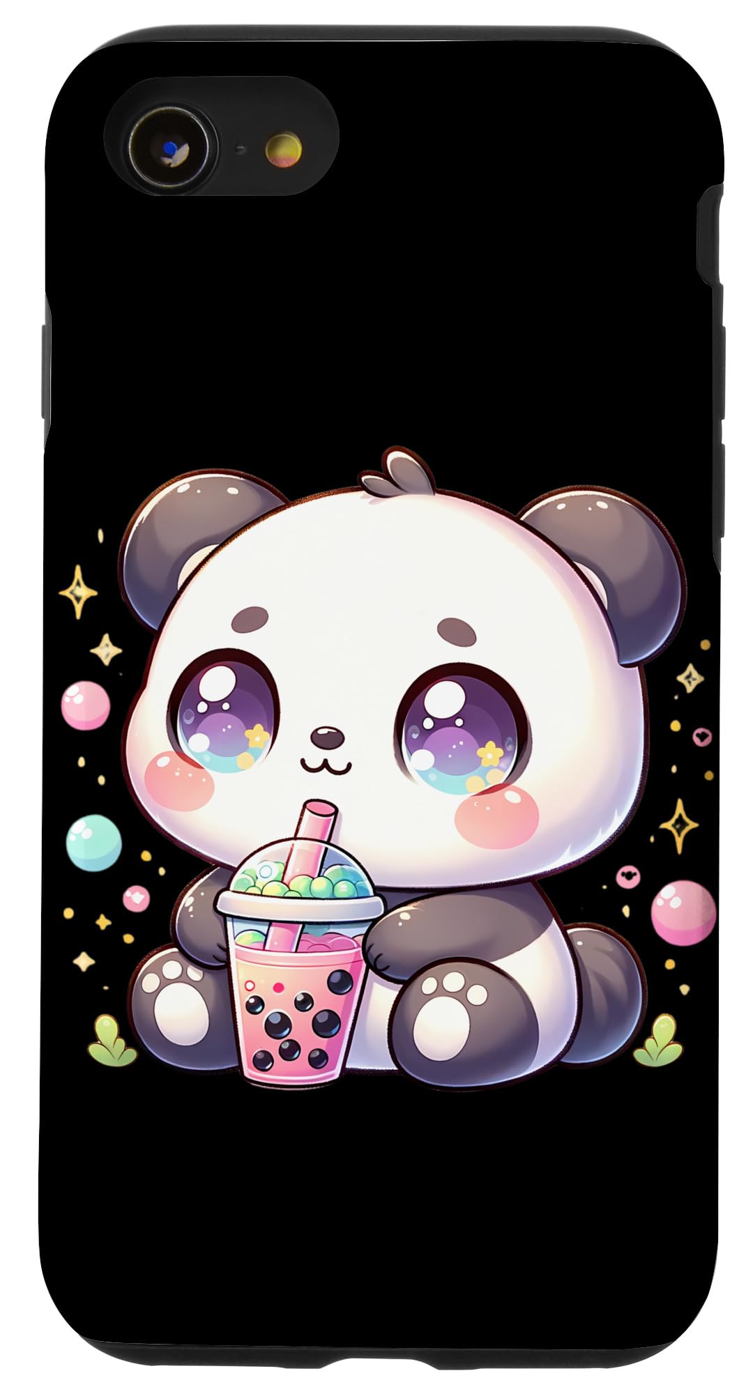 iPhone SE (2020) / 7 / 8 Panda Kawaii Boba Bubble Tea Cute Anime For Kids Case