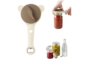 4 in 1 Multi-Purpose Jar Opener, 2026 Upgraded 4-in-1 Manual Can Opener for Seniors, Multi-Size Lid Opener for Kitchen Jars a