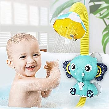 Earsoon Baby Bath Toys Electric Elephant Animal Sucker Electric Shower Rain Head Children Bathing Time Game Toy Amazon Co Uk Toys Games