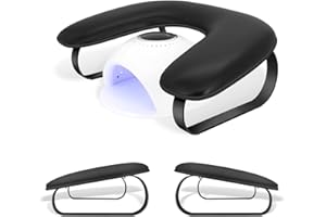 WENXINTEK Arm Rest for Nails Tech,U-shaped Manicure Nail Arm Rest Stand,Cleanable Leather Hand Rest Pillow for Acrylic Nails Salon Home,Aluminum Alloy Holder,Anti-slip Pads