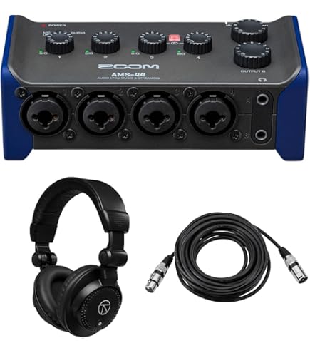 Amazon.com: Zoom AMS-44 4x4 USB-C Audio Interface for Music and