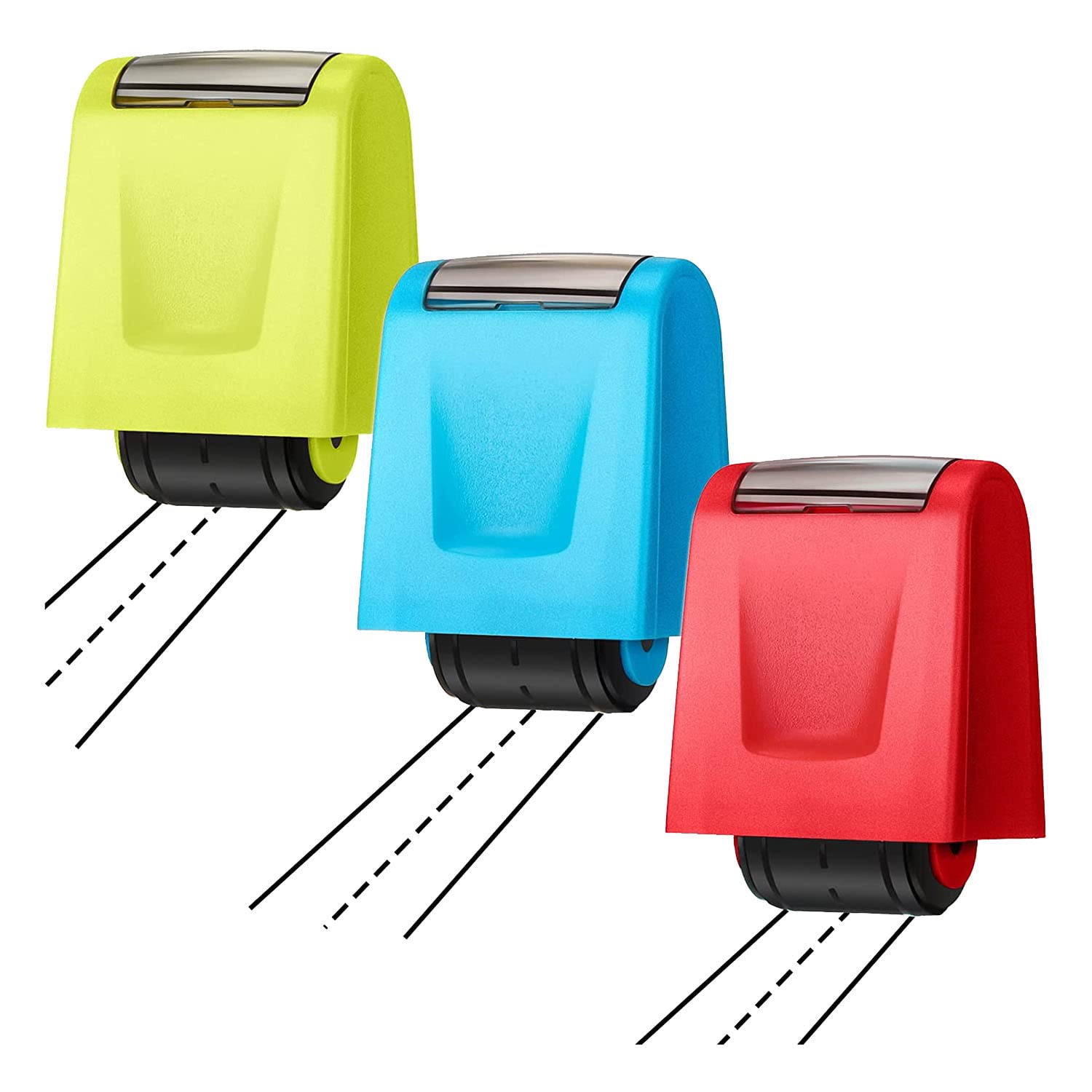 FTEYJEUIOTY 3 Pieces Dashed Handwriting Lines Practice Roller Stamp Plastic Stamp Roller Stamp Self Inking Line Rolling Stamp Teacher Stamp
