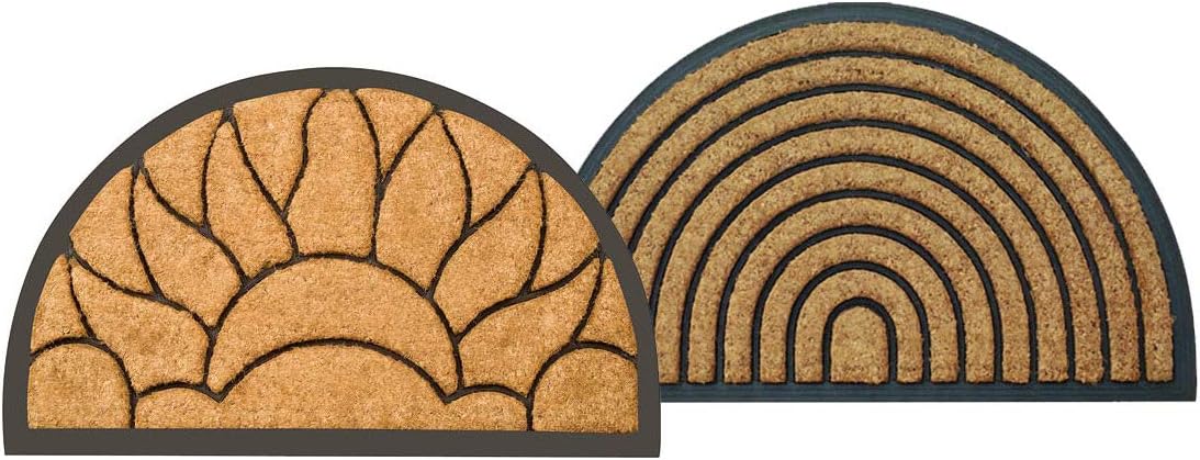 Amazon.de: WFG Kokosmatte, halbrund mit Gummirücken, Schwere Qualität