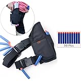 Cosoro Kids Tactical Waist Bag Holster Kit (comes with 50pcs Blue Foam Darts) for Nerf Toy Gun N-strike Elite Series