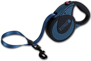 Kong Alcott Ultimate Retractable Dog Leash, Extra Large, Blue, 16' Long