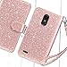 UrbanDrama LG Stylo 3 Case LG Stylo 3 Plus Case, LG Stylo 3 Wallet Case Flip Folio Kickstand Cover Sparkly PU Leather Card Slot Protective Case for LG Stylo 3 LG Stylo 3 Plus 5.7 inch 2017, Rose Gold