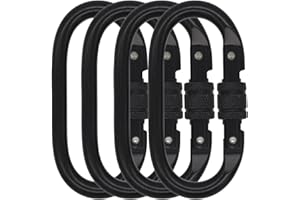 BYANG Heavy Duty Carabiner Clip Locking Climbing Carabiner 25kn 5600lbs Hook with Screwgate Multipurpose for Climbing, Rigging, Ropes, Hammocks