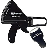 Sequoia Fitness Trimcal 4000 Body Fat Caliper with Body Measure Tape &amp; Fat% Chart (Black &amp; Black)