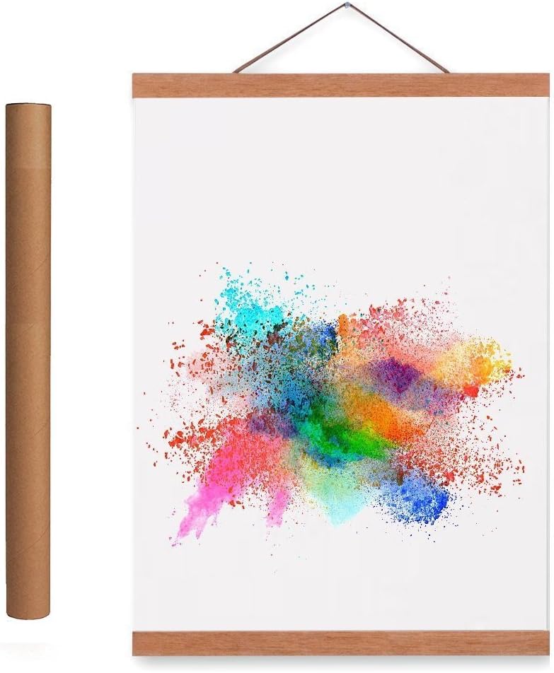 18x24 Poster Frame, Magnetic Light Wood Frame Hanger for Photo Picutre Canvas Artwork Art print Wall Hanging (1 Pack, 18")