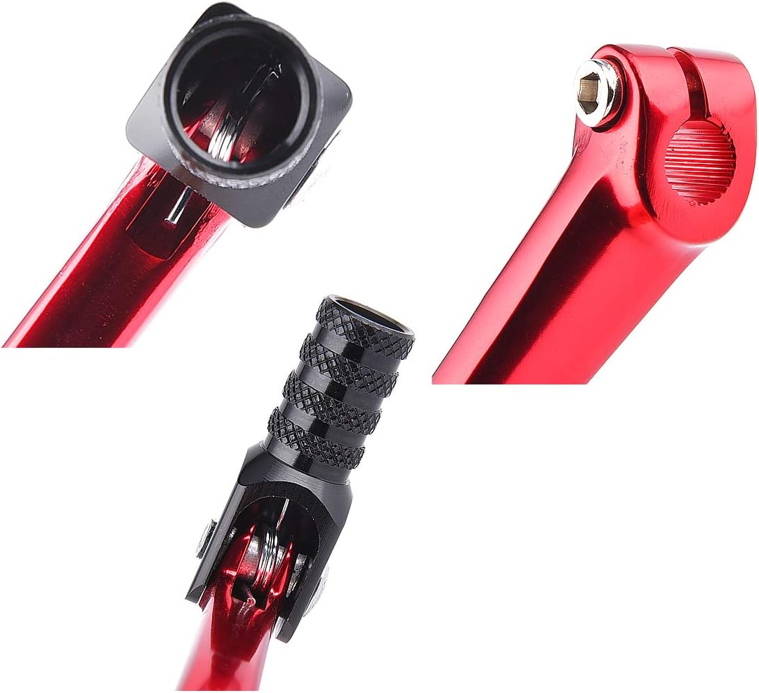 CNC Gear Shifter Alloy Folding Unbrakable 110CC 125CC Dirt Pit Bike CRF50 XR50 Red-Black: Home Improvement
