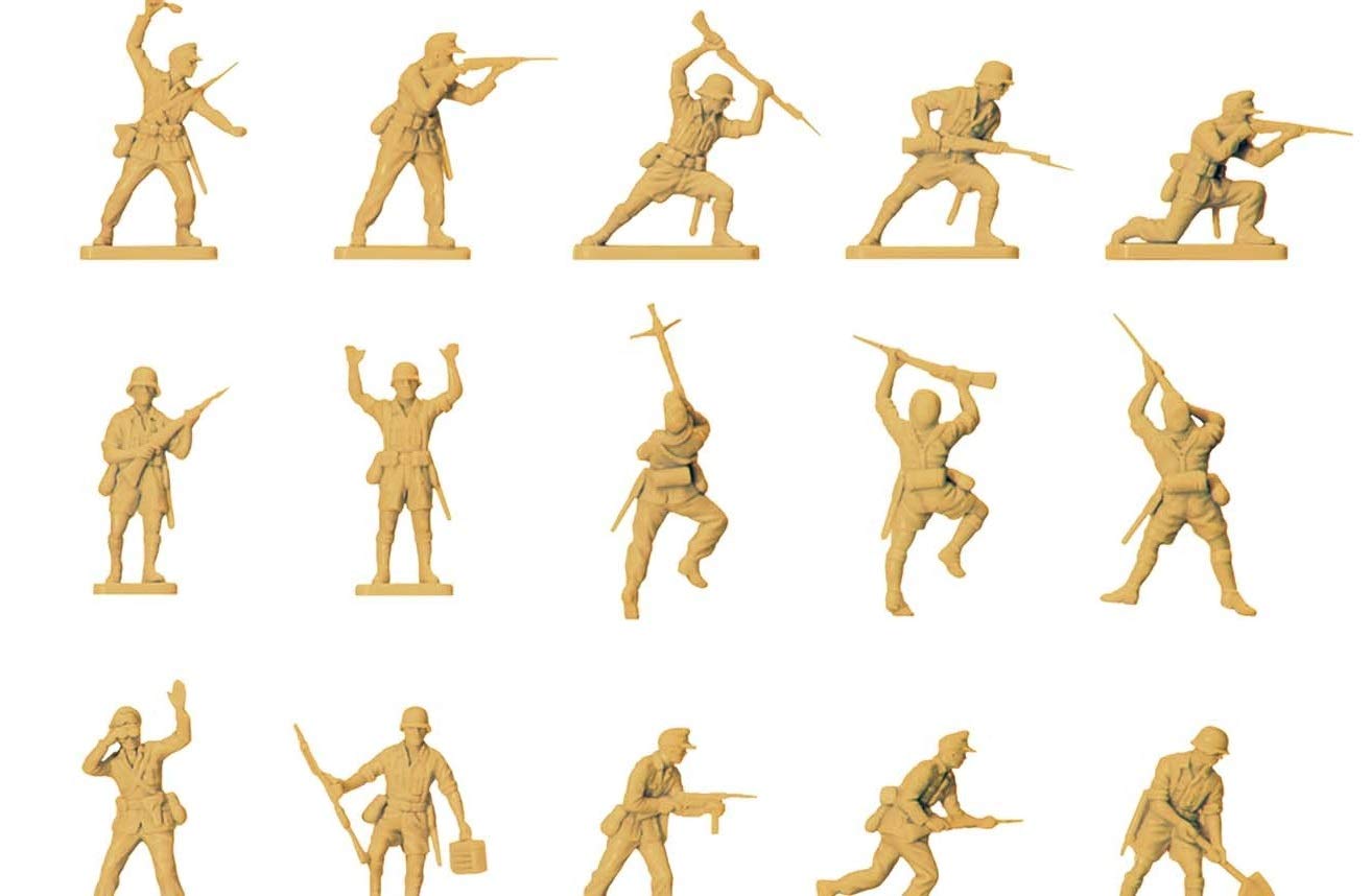 Airfix Model Figures Set - A00711V WWII Afrika Corps - Model Building Kit Accessories, Plastic Model Kits for Adults & Children 8+, Set Includes 49 Unpainted Figures - Accessory for Dioramas