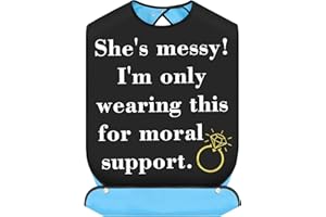 JNIAP Bride And Groom Bib She's Messy I'm Only Wearing This For Moral Support Adult Bibs For Wedding Party Wedding Bibs