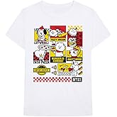 BT21 BTS Kpop Unisex Cotton Crew Neck Short Sleeves Tee Shirt (Bite Fast Food White, Small)