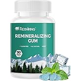 REMINERALIZING GUM, 90 Pieces, Teeth Remineralization, Sugar-Free Chewing Gum with Xylitol, Mint Flavor, Two pills after meals to freshen breath and clean teeth (1pcs)