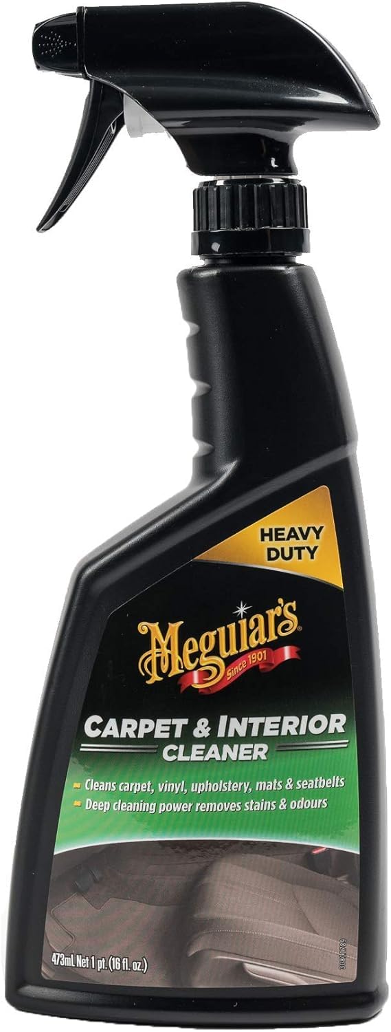 Meguiar's Heavy Duty Carpet & Interior Cleaner 473ml - Cleans Carpets, Vinyl, Upholstery, Mats & Seatbelts - G9416EU