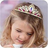 SWEETV Princess Tiara for Little Girls,Tiara Crown Headband Birthday Party Prom Costume Accessories Gift Toddler Kids Baby