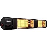 DR. INFRARED HEATER DR-239 3000W Indoor &amp; Outdoor Infrared Patio Heater, Wall or Ceiling Mount, IP55 Weatherproof, Commercial or Residential, 220V-240V Electric Heater with Remote &amp; Mounting Kit