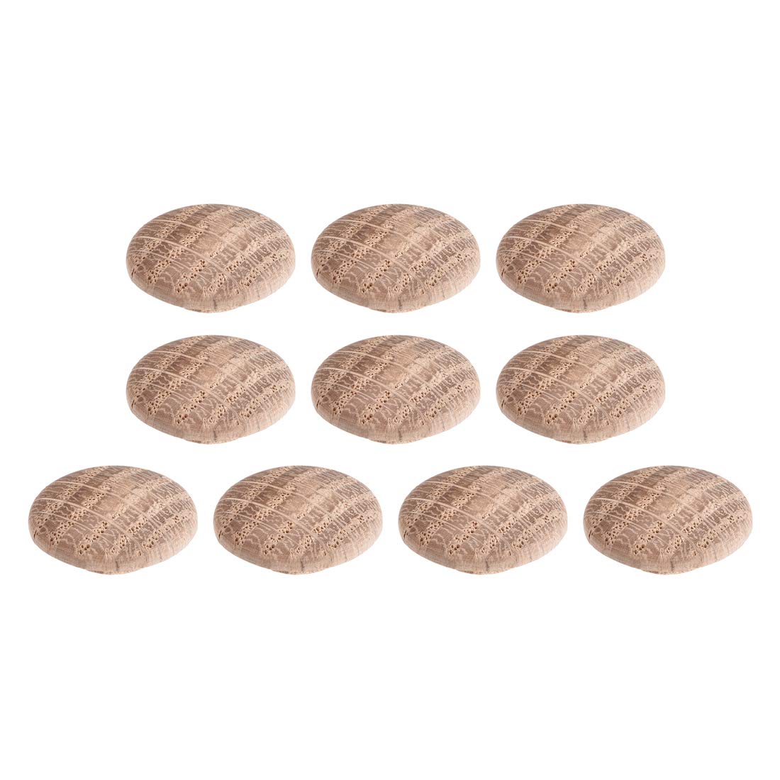 sourcing map Wood Button Plugs 0.4 Inch Oak Hardwood Screw Hole Furniture Plugs 10 Pack