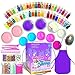 Unicorn Slime Kit for Girls DIY crystal fluffy floam glitter slime bonus Slime Apron accessories