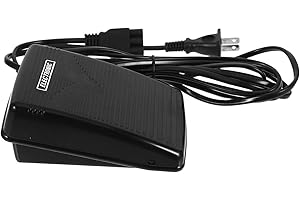 Sewroro Heavy Duty Sewing Machine Foot Pedal with US Plug Three-hole Round Plug Compatible Forward Reverse