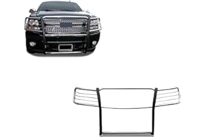 BLACK HORSE OFF ROAD Black Horse Grille brush Bumper Guard Modular Stainless Steel Compatible with 2007-2013 Chevrolet Avalanche|2007-2014 Chevrolet Suburban 1500|2007-2014 Chevrolet Tahoe-17A037400MSS