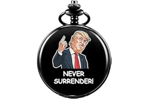 SUDESMO Trump 2024 Gift American Novelty Gift Pocket Watch Gift for Men, Funny Gift Pocket Watch Gift Novelty Trump 2024 Gift