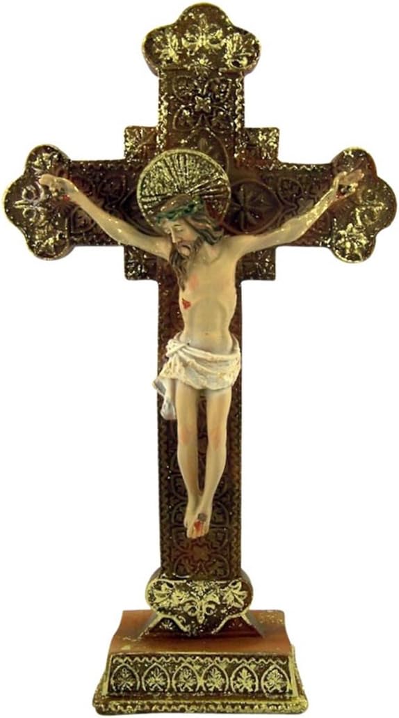 Catholic Brands Jesus Christ on Cross Ornate Style Standing