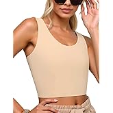 Seamless Chest Binder FTM Women Trans Transgender Invisible Binder Swim Bra Pullover Tank Top (K, M) Nude