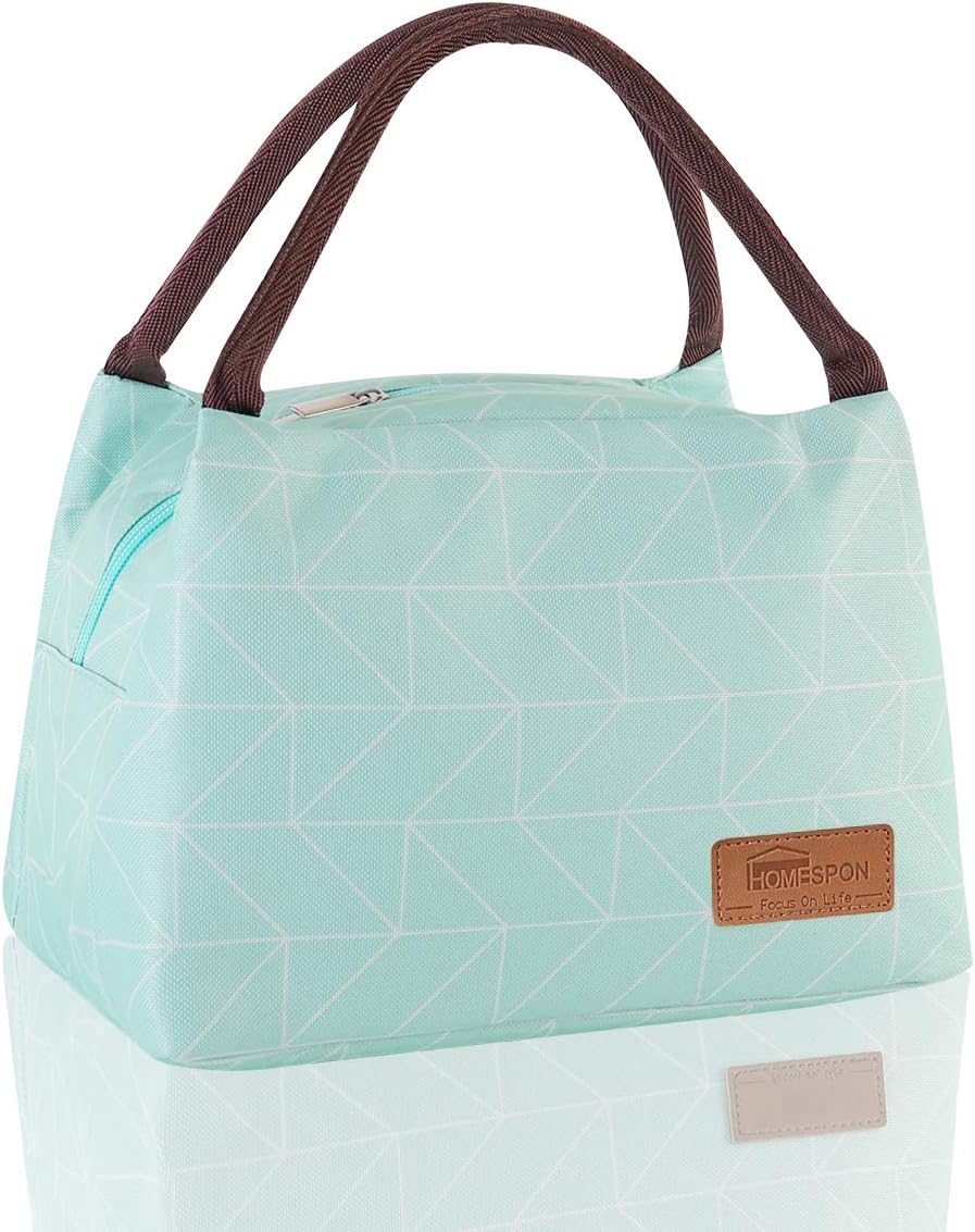 HOMESPON Lunchtasche süße Kühltasche für Lunchboxen Wasserdichtes Gewebe Faltbare Picknick-Handtasche für Frauen, Erwachsene, Studenten und Kinder