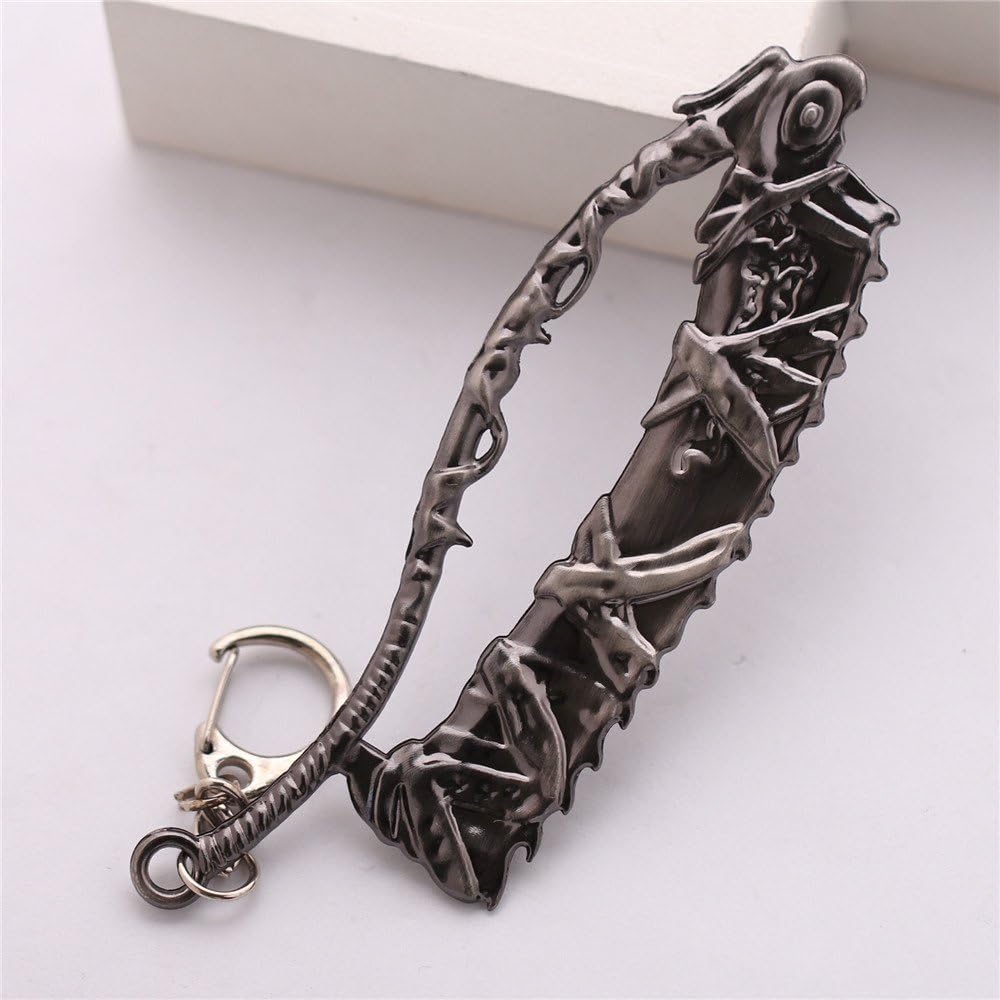 Hot Online Game Bloodborne Zinc Alloy Key Chain Key Ring Pendant 12*3.5cm