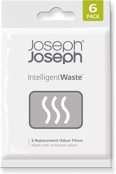 Joseph Joseph Trash Can Odor Filters 6 Pack Activated Carbon Refills