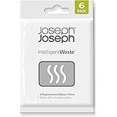 Joseph Joseph Trash Can Odor Filters, Smell Absorbing Refills for Food Waste Caddy, Compost Bin, Activated Carbon Deodorizer