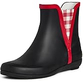Laura Ashley Women's Snow and Rain Boots, Mid Cut Rubber Boots for Women - Waterproof Flat Heeled Ankle Boots for Ladies
