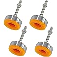 YZZHAJ 4Pcs Heavy Duty Leveling Screw Leg, Leveling Screw Leg Adjustable Leveling Feet Carbon Steel for Furniture,Machine,Mechanical Equipment Leg Leveler (Orange)