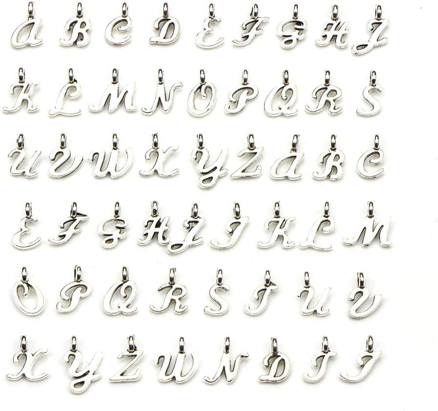 BOENTA Charms for Jewellery Making Jewellery-Making Accessories DIY Multi-Style Charm Antique Necklace Stylish Bracelet Letters Lucky Crafting Set Pendant